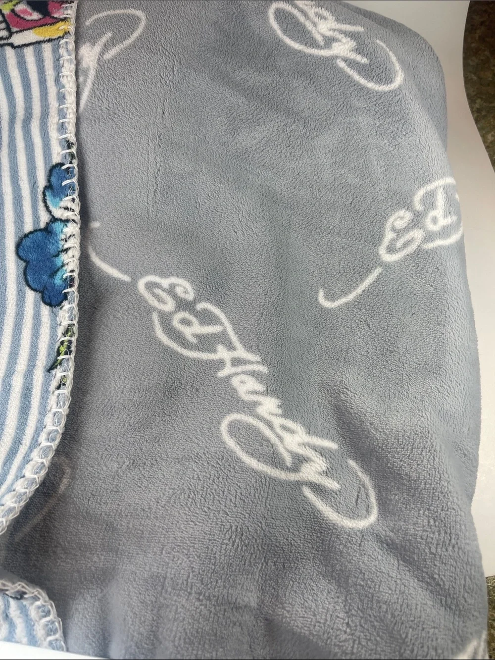 Ed Hardy Reversible Plush Oversized Throw Blanket 60x70 Tattoo Y2K NWT